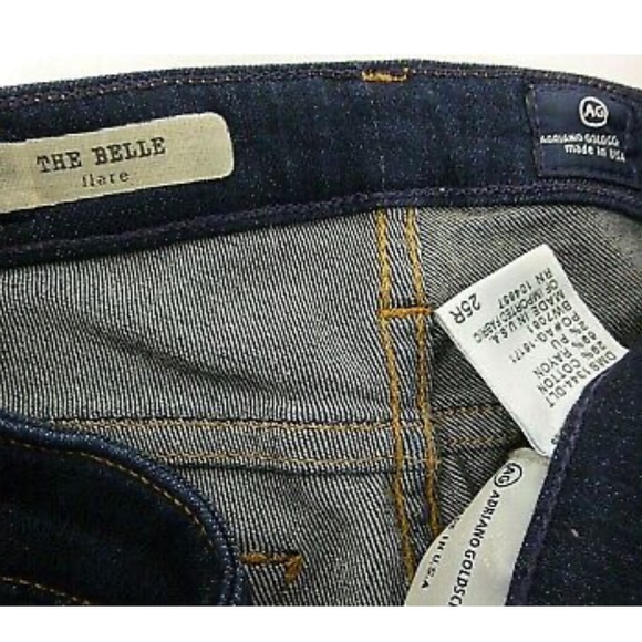 AG Jeans Adriano Goldschied The Belle Flare in DMS stretchy cotton/rayon denim - Picture 4 of 5